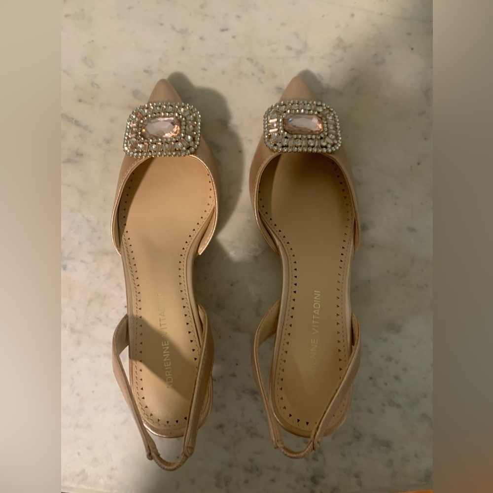 Adrienne Vittadini Jeweled Kitten Heel